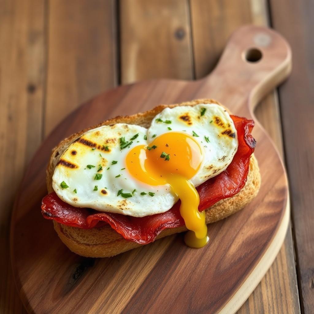 Halloumi Bacon Egg Sandwich